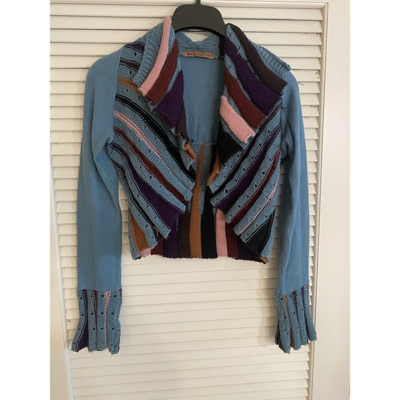 Maillili Paris Crop Sweater, Fashionably Cool Multi Color. Long Sleeve, Small - Picture 1 of 10